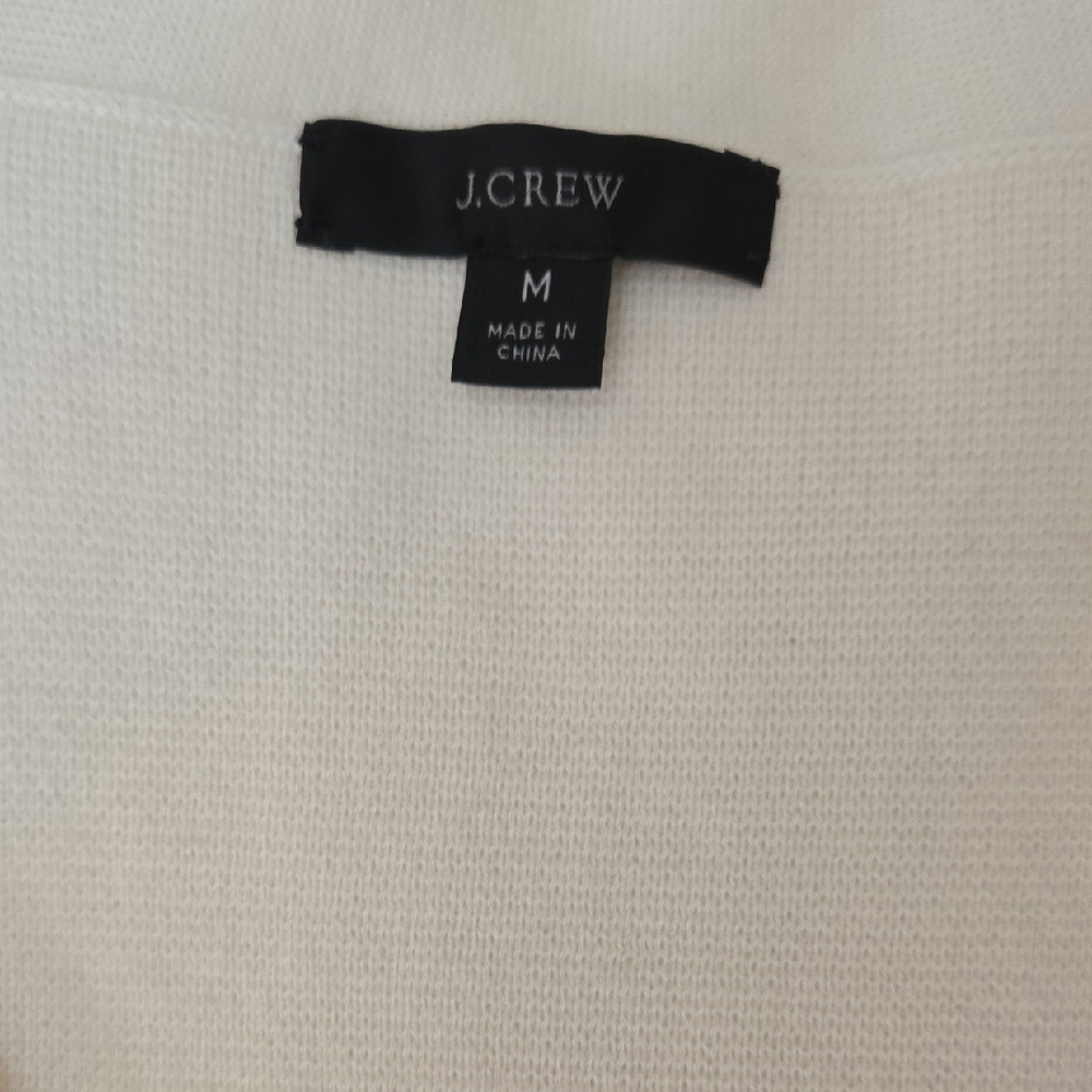 J. Crew Women's Cream Button-Up Cardigan - Picture 7 of 9